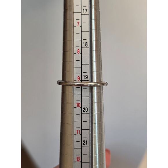 Bomb Party Nautical Starlight lab created light Sapphire rhodium plating Size 9 - Picture 3 of 8